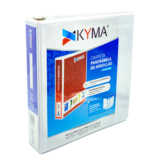 Carpeta KYMA herraje en O 2 pulgadas color blanco tamaño carta
