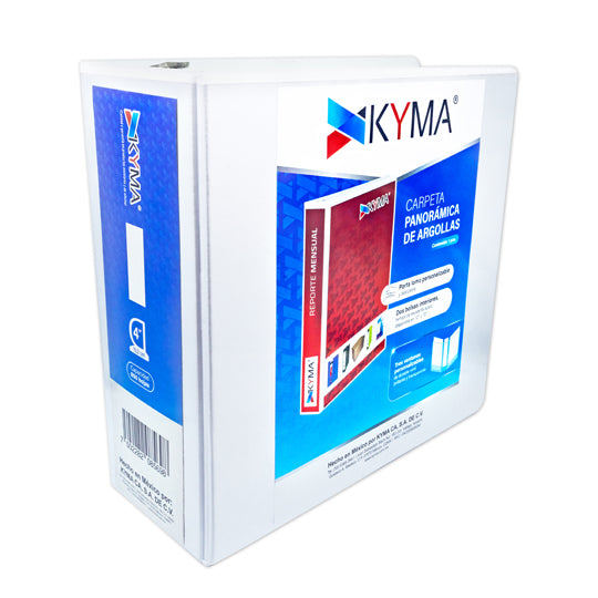 Carpeta KYMA herraje en D 4 pulgadas color blanco tamaño carta