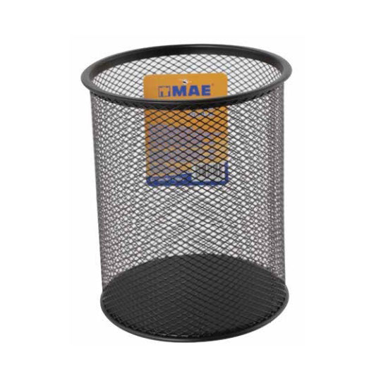 Porta lápices MAE grande de malla metálica negro