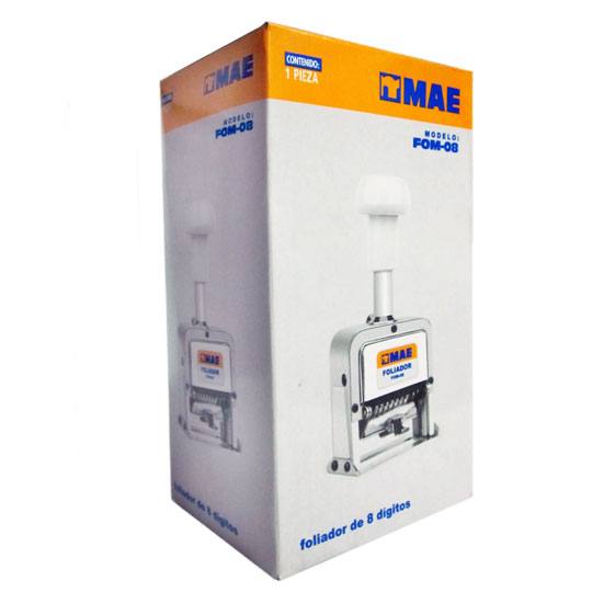 Foliador semiautomatico MAE de 8 digitos - 1 pieza
