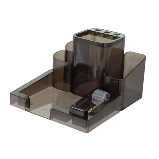 Organizador de Escritorio MAE de Poliestireno, Humo - 1 Pieza