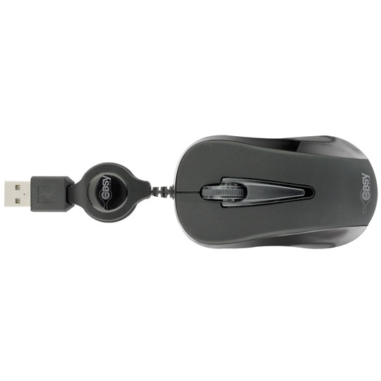 MOUSE MINI Perfect Choice óptico retráctil negro