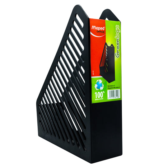 Revistero Greenlogic Maped Tamaño Carta, Negro - 1 Pieza