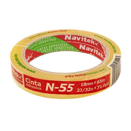 Cinta Adhesiva Navitek Transparente de 18mm x 65m - 1 pieza
