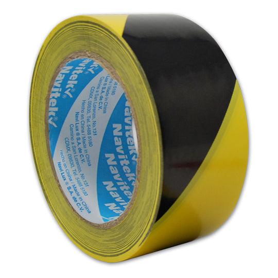 Cinta de Marcaje Navitek Amarilla/Negro de 48mm x 33m - Paquete con 6 piezas