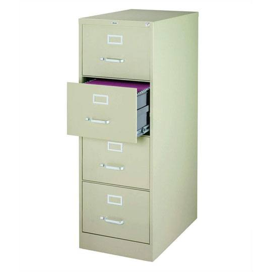 Archivero 4 gavetas tamaño oficio Office Dimensions, Color almendra