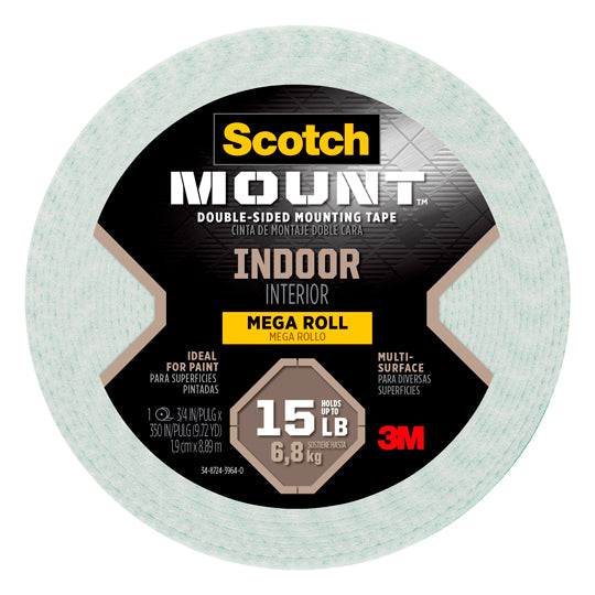 Cinta Doble Cara Scotch Color Blanca de 19mm x 8.9m - 1 Pieza