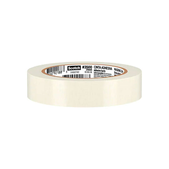 Cinta Masking Tape Scotch Color Natural de 24mm x 40m - 1 Pieza