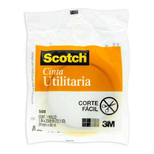 Cinta Utilitaria Scotch Transparente de 24mm x 66m - 1 Pieza