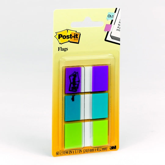 Banderitas con Despachador Post-it, Colores Surtido - Estuche con 60 Banderitas