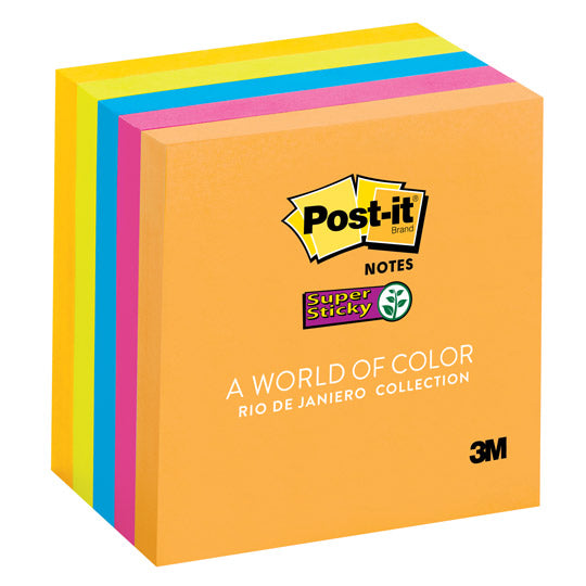 Block de Notas Adhesivas Post-it, Surtido Neón - Block con 450 Notas