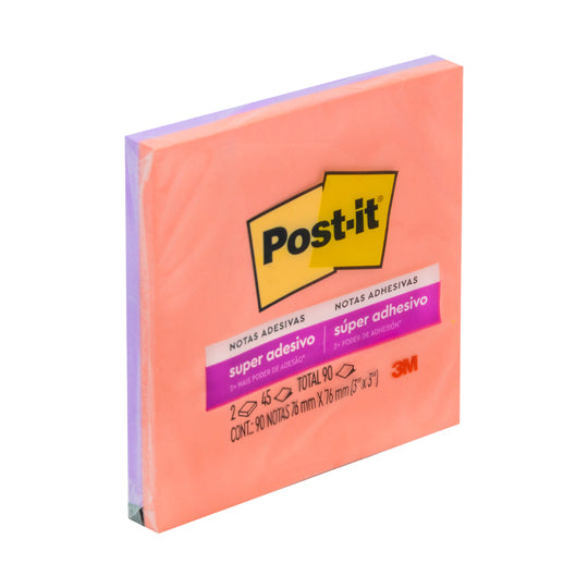 Block de Notas Adhesivas Post-it, Surtido Pastel - Block con 90 Notas