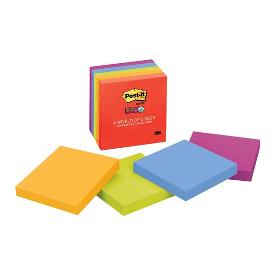 Block de Notas Adhesivas Post-it Surtido Neón - Block con 100 Notas