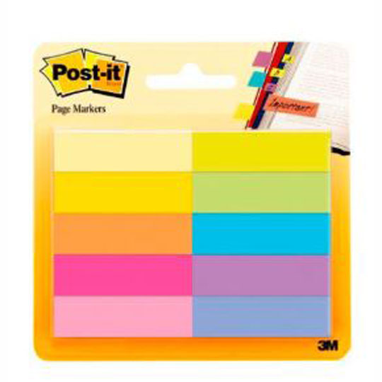 Banderitas Adhesivas Post-it, Surtido Neón - Estuche con 10 Blokcs