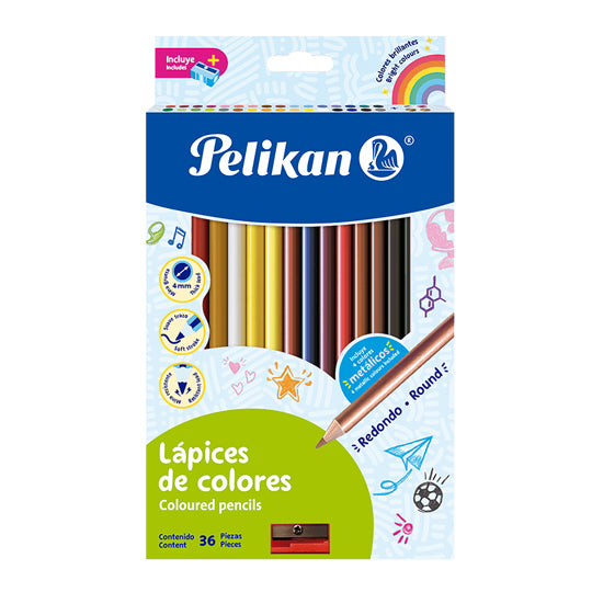 Lápices de colores PELIKAN 36 piezas