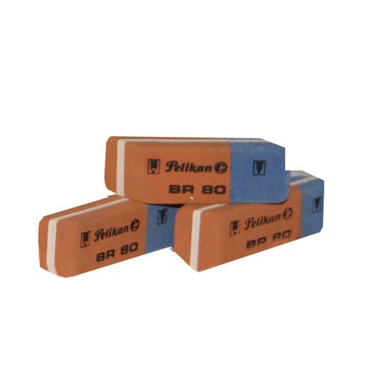Goma Pelikan BR80 de caucho biselada - caja con 80 piezas