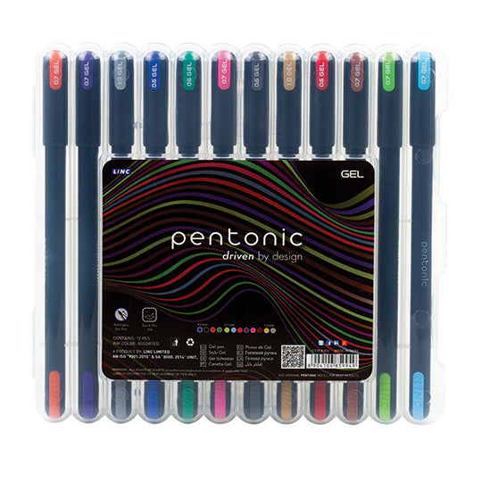 Bolígrafo de gel Pentonic Gel Pen 0.6, 0.7 y 1.0 mm colores surtidos c/12 piezas