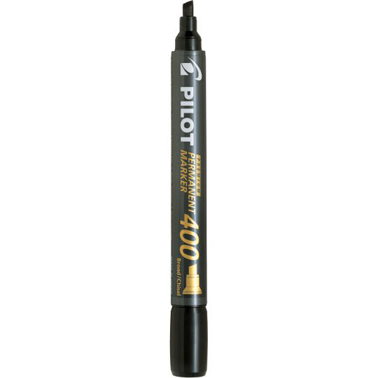 Marcador permanente 400 PILOT punta cincel color negro