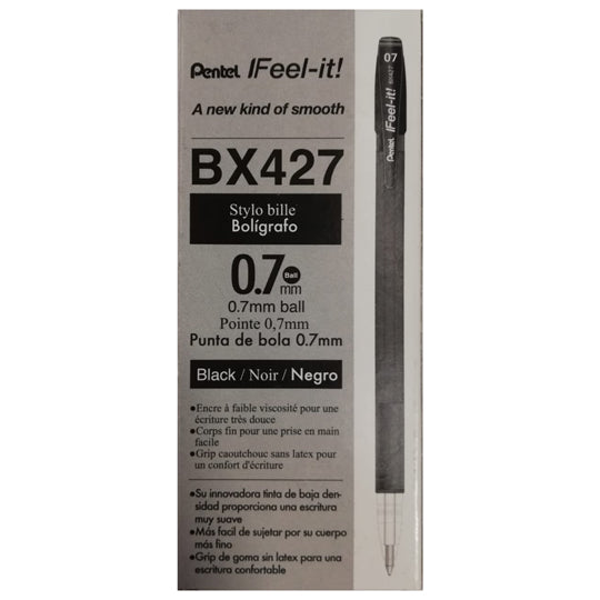 Bolígrafo Feel Punto 0.7 mm Azul - Caja con 12 piezas