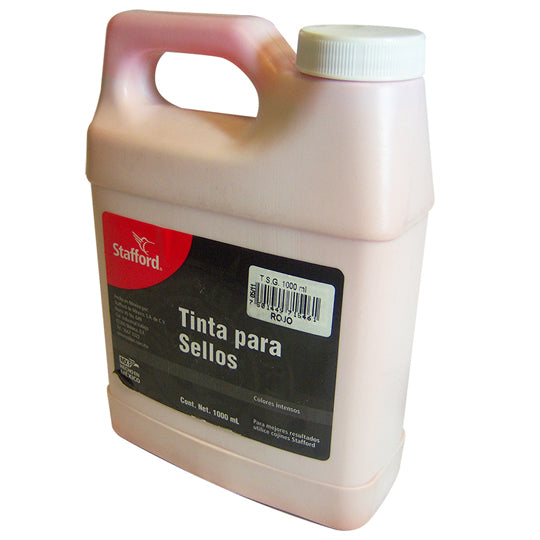 Tinta para Sello Stafford Color Roja, 100ml - 1 Pieza