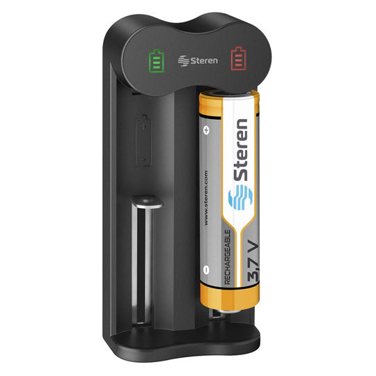 Cargador usb de pilas cilíndricas li led STEREN - 1 pieza