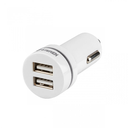 Cargador usb para auto STEREN color blanco 1 pieza