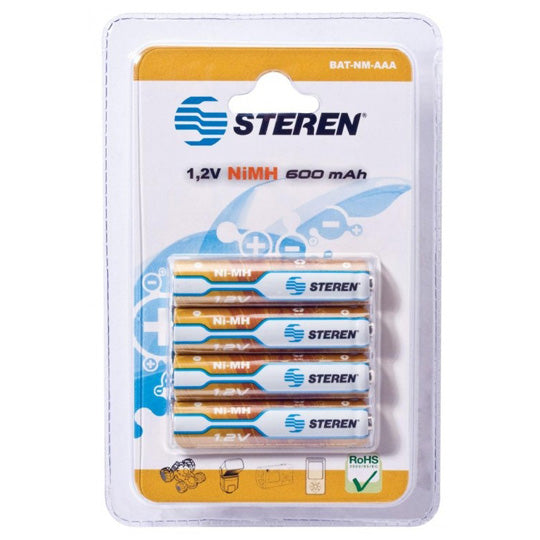 Pila recargable AAA STEREN blister - 4 piezas