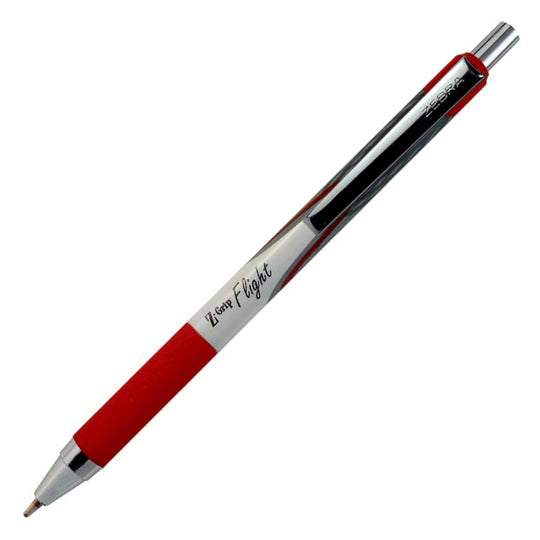 Bolígrafo Zebra Retráctil, Punto Mediano, Roja - 1 Pieza