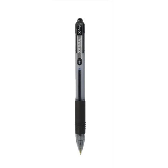 Bolígrafo Z-Grip Retráctil Punto Mediano 1.0mm, Negro - 1 Pieza