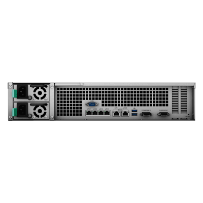 NAS Rack Synology RS3621xs+ | 2U 12 Bahías (exp. 36) | Xeon D-1541 8C/16T | 8GB DDR4 ECC hasta 64GB | 2×10GbE + 4×1GbE | Fuente Redundante | VMware Hyper-V | Enterprise | SKU RS3621XS+
