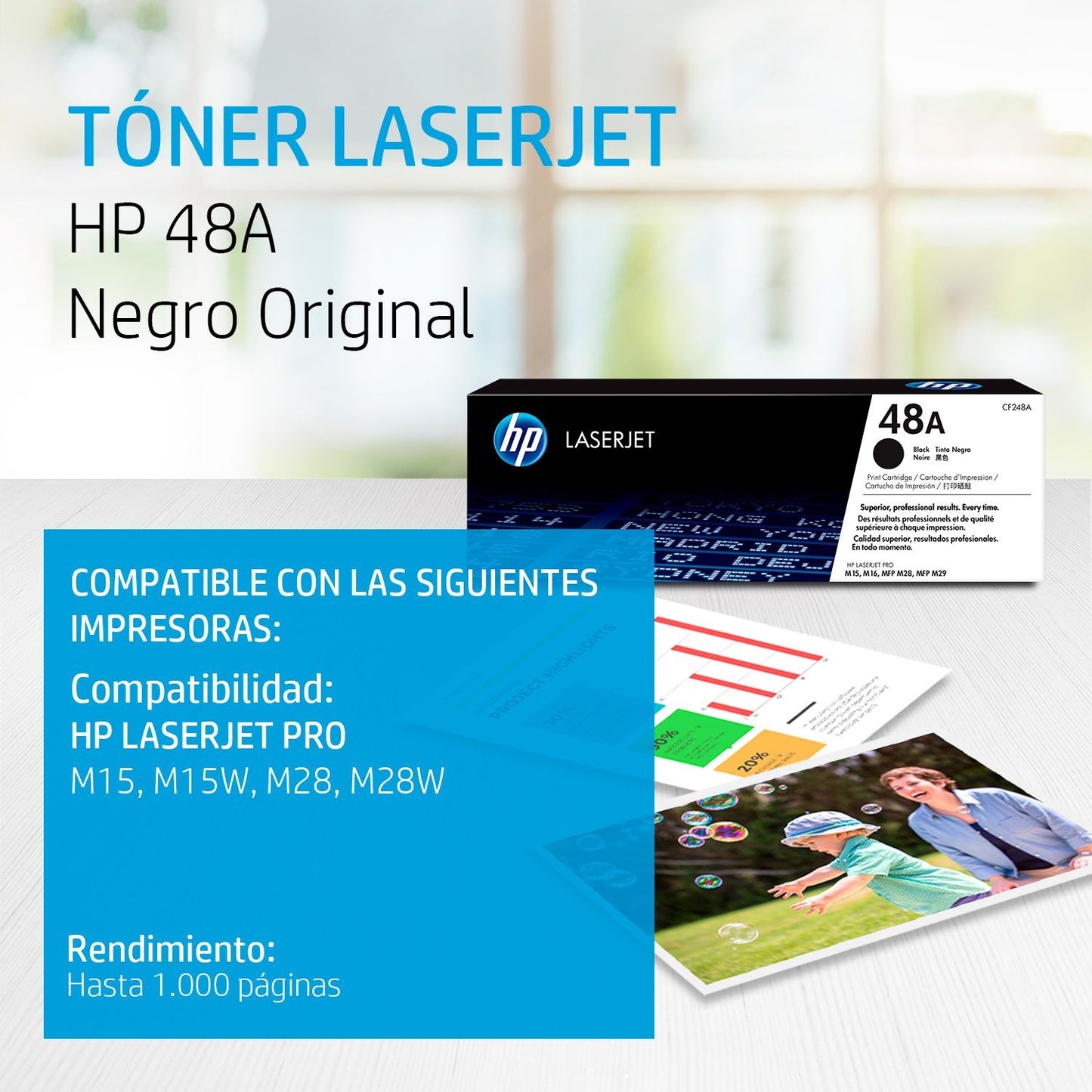 CF248A Tóner HP 48A Negro Laserjet Original