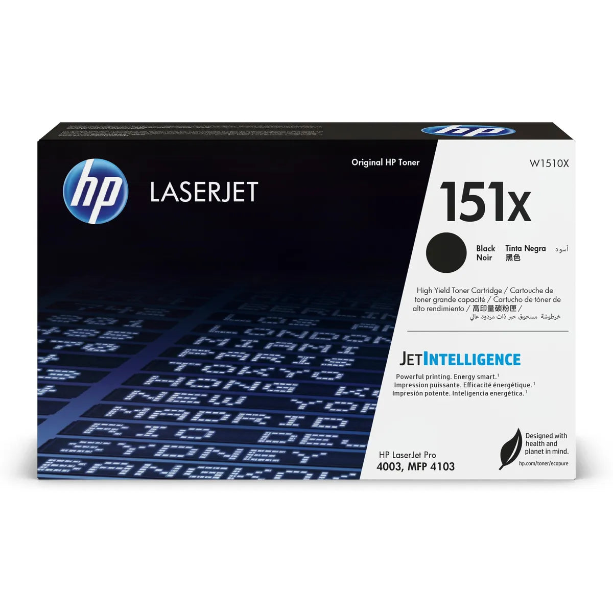 W1510X Cartucho de tóner HP LaserJet 151X Negro