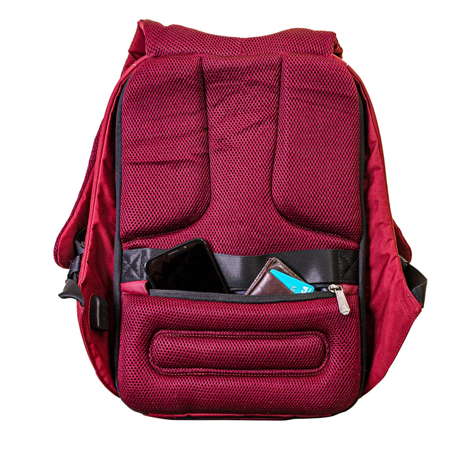 Mochila backpack SHIELD-115PO Skypeak, Antirrobo, Para laptop de 15.6", Rojo