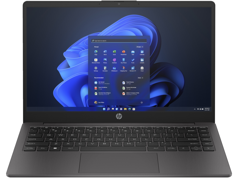 Laptop para hogar HP 245 G10, 14", AMD Ryzen 3 7320u, RAM 8GB, SSD 256GB, Windows 11 Home, 1 año de garantía en sitio