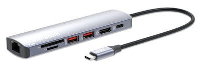 LM-Hub Manhattan USB-C Macho 2x USB-A 1x