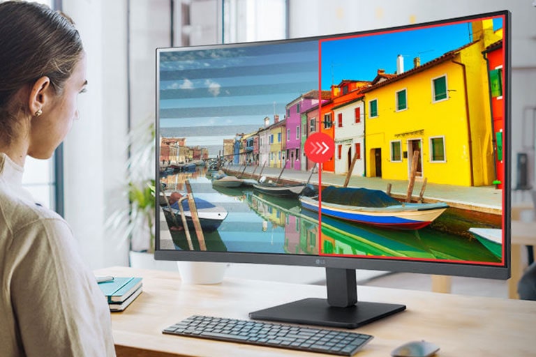 Monitor LCD LG 24MR400 de 24.0", Class Full HD y relación 16:9, color negro