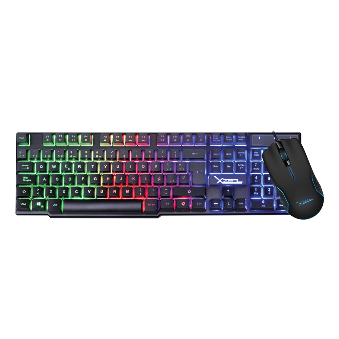 Kit gamer 2 en 1 teclado y mouse Xzeal