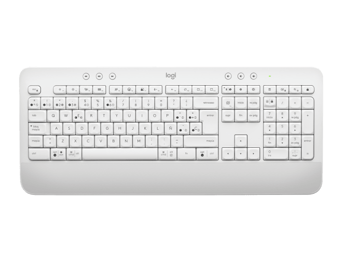 Teclado Signature K650 Logitech, Inalámbrico, Blanco crudo (Español)