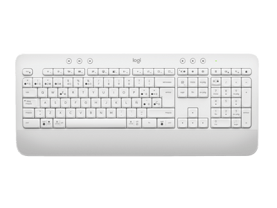 Teclado Signature K650 Logitech, Inalámbrico, Blanco crudo (Español)