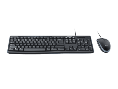 Kit de teclado y mouse MK200 Logitech, USB, Negro (Español)