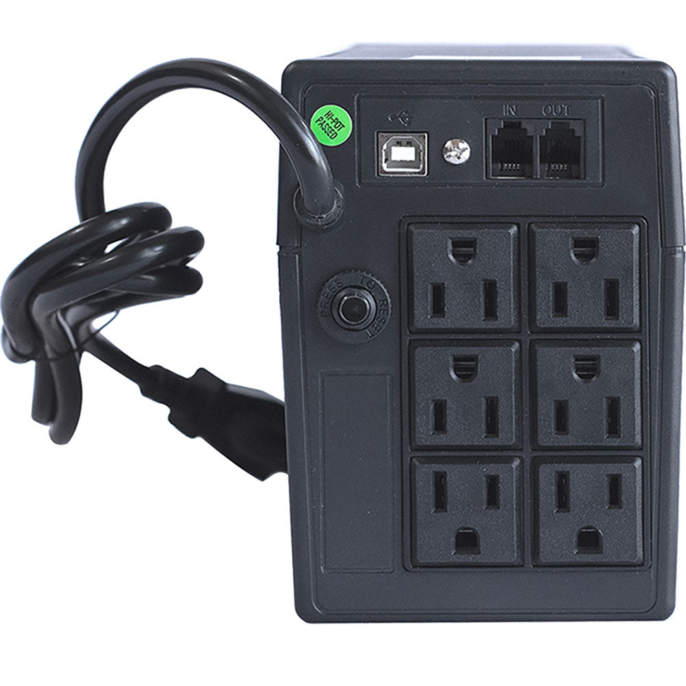 No-Break Smartbitt 900VA/450 W, con Pantalla LCD, Para Hogar y Oficina; 6 Contactos con Respaldo y Protección