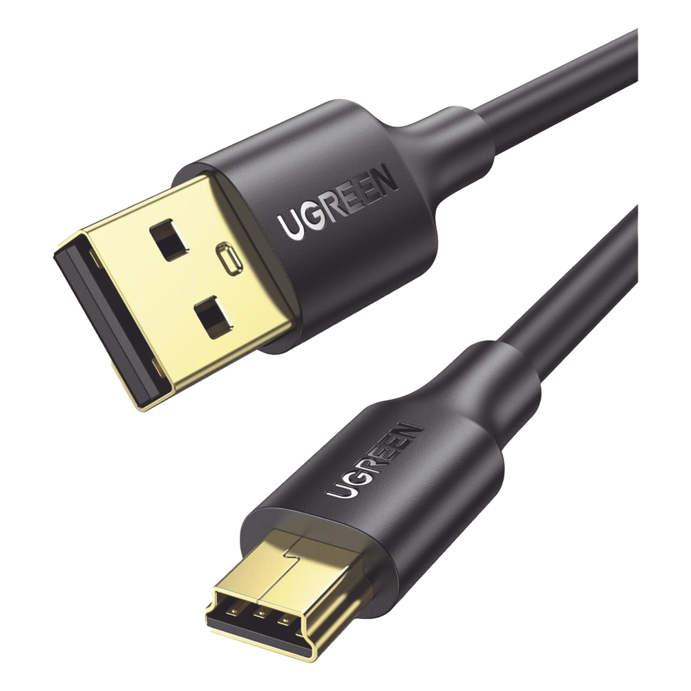 Cable USB-A 2.0 a Mini USB UGREEN 1m | Cámaras Canon Nikon Sony | GoPro Hero 1 2 3 | Mando PS3 DualShock 3 | GPS Garmin TomTom | MP3 MP4 | Doble Blindaje | SKU 10355