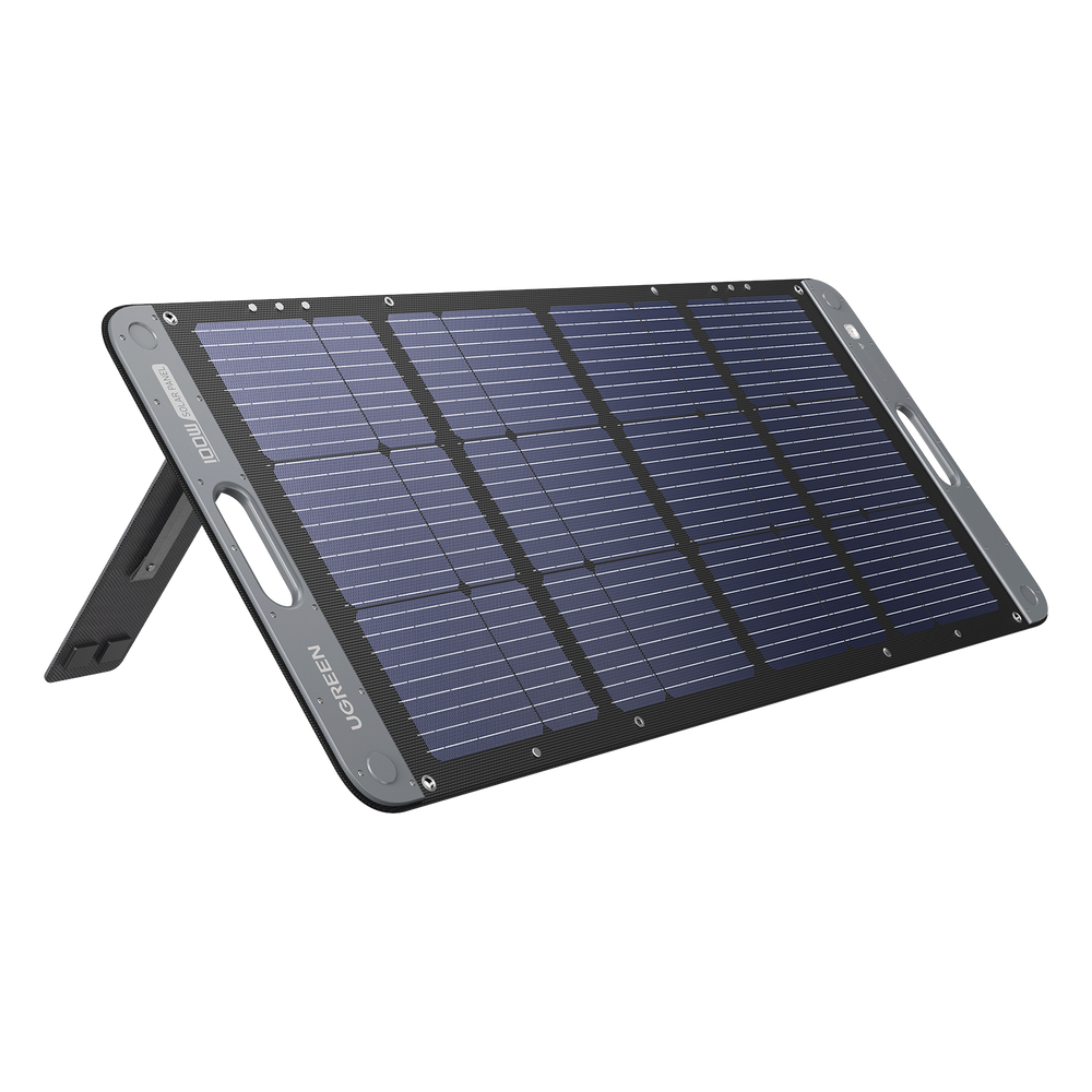 Panel Solar Plegable UGREEN 15113 | 100W | ETFE 23% Eficiencia | IP67 | Heliostato Ajustable | XT60 2m | PowerRoam 600/1200 | Campo / Emergencia / Off-Grid | SKU 15113