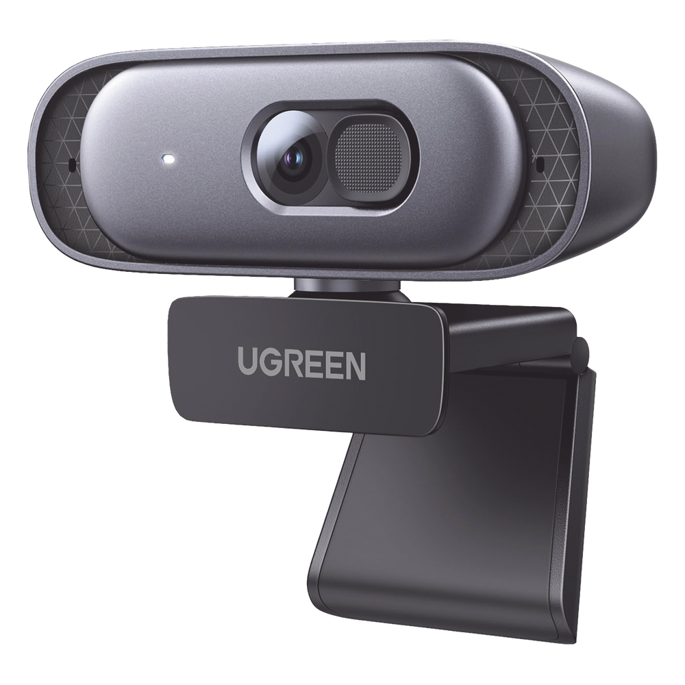 Cámara Web UGREEN 2K@30fps | Micrófono Cancelación de Ruido | FOV 91° | Zoom Teams Meet Webex | Cubierta Privacidad Física | Corrección Luz Auto | Rotación 360° | SKU 35626
