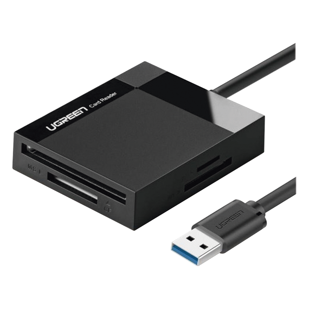 Lector de Tarjetas USB-A 3.0 a CompactFlash (CF)/ MemoryStick (MS)/ TransFlash (TF)/ SecureDigital (SD) | 4 en 1 | 5Gbps | Hasta 2TB | Soporta Windows/Mac OS/Linux/Android | Lectura de tarjetas simultánea | Cable de 15cm.