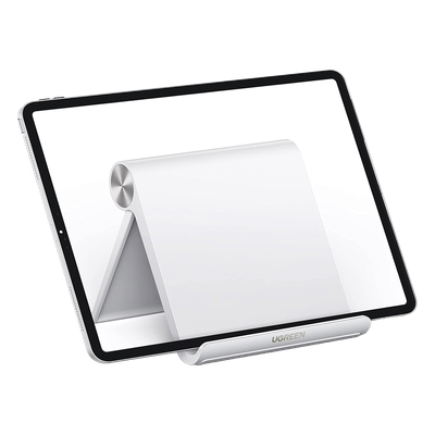 Soporte Tablet UGREEN 30485 | Blanco | 0°-100° | ABS | Resorte Acero 20K Ciclos | iPad Pro/mini/iPhone/Android 4-13'' | Videoconferencia Firma Digital Lectura | Plegable | SKU 30485