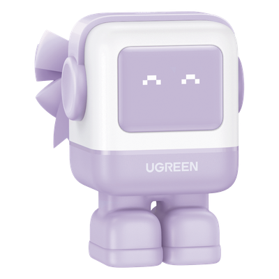 Cargador RobotGaN de 65W Serie UNO | 3 Puertos de Carga Rápida | 2 USB-C | 1 USB-A | PD 3.0 | QC 4.0 | Carga Inteligente | Tecnología GaN II | Zapato Magnético Extraíble | Carcasa Ignífuga | Pantalla LED