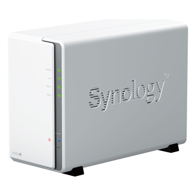 NAS Synology DiskStation DS223j, 2 Bahías HDD/SSD, Realtek RTD1619B 1.7GHz, 1GB DDR4, 1GbE, USB 3.2, RAID 0/1/SHR, Synology DSM, Surveillance Station