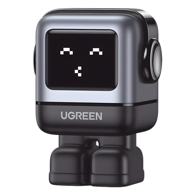 Cargador UGREEN RobotGaN 65W Serie UNO | GaN II | 2×USB-C (PD 3.0) + USB-A (QC 4.0) | MacBook Air iPad iPhone Galaxy | 45W+20W Simultáneo | Pantalla LED | SKU 15570B