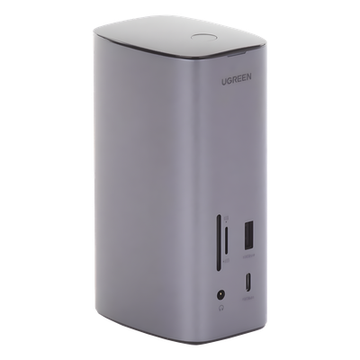 HUB USB-C (Docking Revodok Pro) 12 en 1 | 2 USB-A 3.0 | 1 USB-C PD Carga 100W | 1 USB-A 3.1 | 1 USB-C 3.1 | HDMI 4K | HDMI 8K Ultra HD | Display Port 4K | RJ45 (Gigabit) | Lector Tarjeta SD + Micro SD (TF) | Jack Audio 3.5mm.